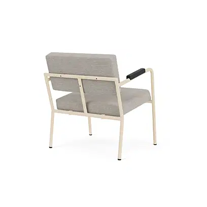 Monday Lounge chair with arms - sand frame - black arms